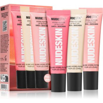 Nudestix Nudeskin Hydra-Peptide Lip Butter Tint Set set cadou de buze - imagine 2